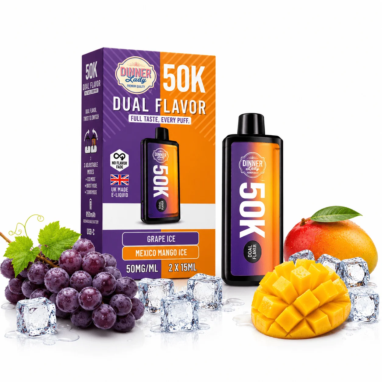 DINNER LADY DUAL FLAVOR - 50K PUFFS