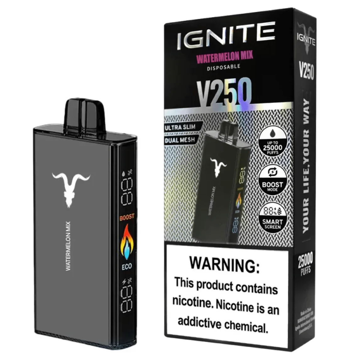 IGNITE V250 - 25K PUFFS (por mayor)